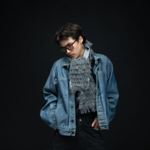 Fur-Fur scarf in grey
